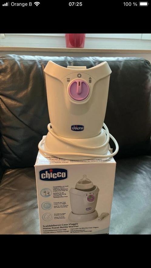Chauffe-biberon Chicco (avec adaptateur voiture) comme neuf, Kinderen en Baby's, Babyvoeding en Toebehoren, Zo goed als nieuw