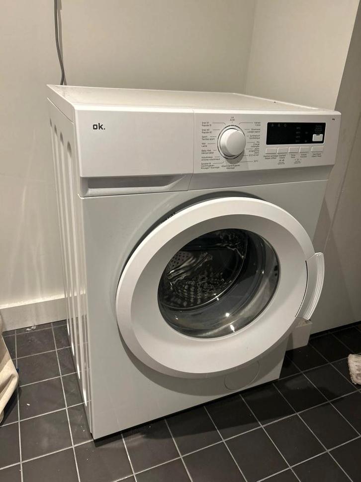 Wasmachine OK 8 kg Zo goed als nieuw, Elektronische apparatuur, Wasmachines, Zo goed als nieuw, Voorlader, 6 tot 8 kg, 85 tot 90 cm