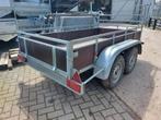 Aanhangwagen dubbelas ongeremd +  Hapert plateau 335 x 200, Comme neuf, Enlèvement