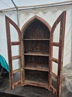 Leuke Mexicaanse vitrine kast, Ophalen, Teakhout, 150 tot 200 cm, 25 tot 50 cm