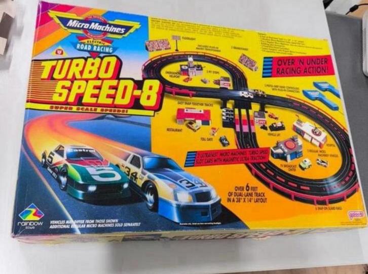 Vintage racebaan Micro Machines Road-Racing Turbo Speed-8, Verzamelen, Speelgoed, Zo goed als nieuw, Ophalen of Verzenden