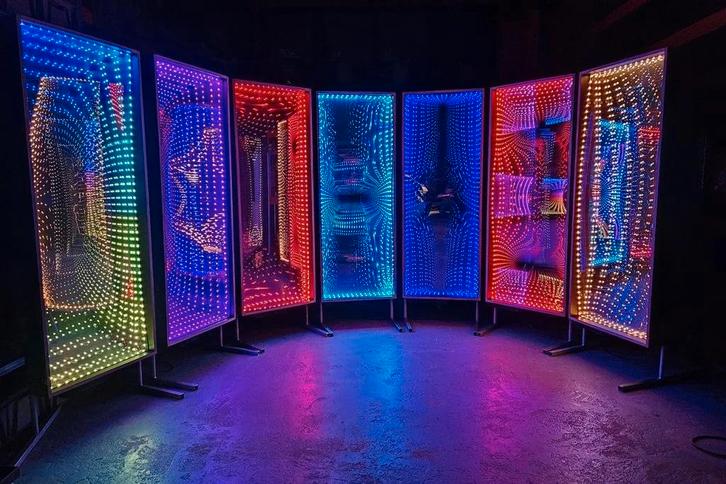 Infinity spiegels - te huur, Hobby en Vrije tijd, Feestartikelen | Verhuur, Nieuw, Ophalen of Verzenden