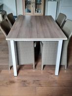 eettafel / keukentafel / beuk-fineer, Huis en Inrichting, Tafels | Eettafels, Ophalen, Gebruikt, 50 tot 100 cm, Vijf personen of meer