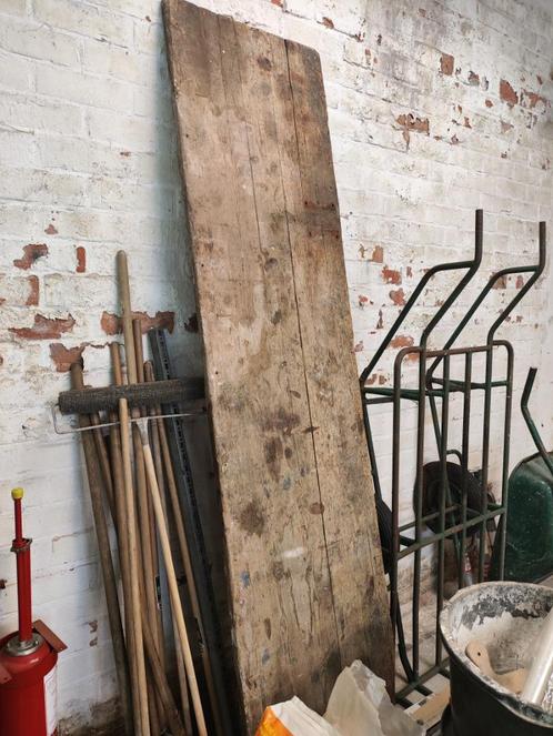 tafelblad antiek werkblad 270cm, Huis en Inrichting, Tafelonderdelen, Gebruikt, Tafelblad, 200 cm of meer, 50 tot 100 cm, Rechthoekig