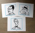 Tintin 3 x planches tirés-à-part herdruk vignet Kuifje Hergé, Comme neuf, Tintin, Enlèvement ou Envoi