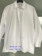 Minimaal wit shirt T44-46 in zeer goede staat, Kleding | Dames, Minimum, Gedragen, Maat 42/44 (L), Ophalen of Verzenden