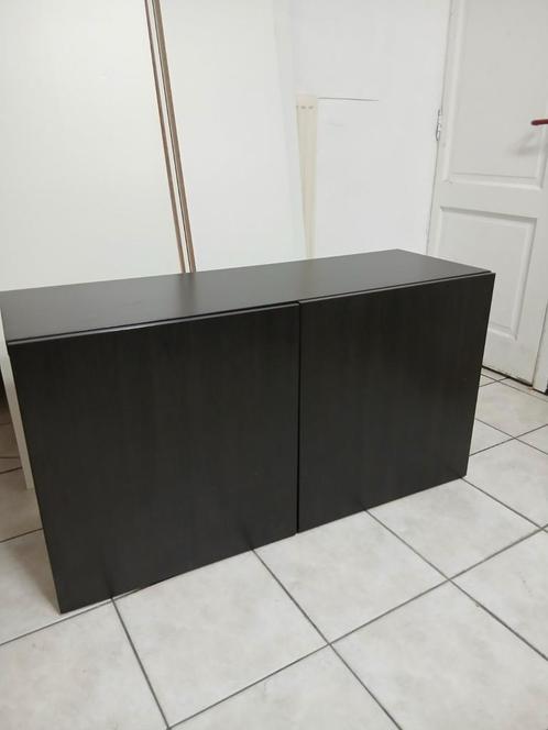 Besta IKEA kast 120x41x64 cm 2 deuren zwartbruin, Huis en Inrichting, Kasten | Dressoirs, Gebruikt, Ophalen