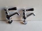 Set RVB chroom lavabokranen model 1935 hot - cold, Doe-het-zelf en Bouw, Sanitair, Ophalen of Verzenden, Zo goed als nieuw, Chroom