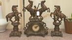 Un magnifique ensemble de cheminée des années 1900 en zamac, Enlèvement ou Envoi
