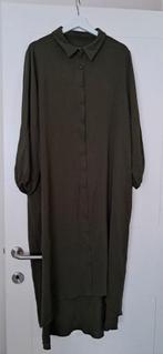 Mooi groen lang tuniek-jurk, met knopen en kraagje., Kleding | Dames, Grote Maten, Ophalen, Gedragen, Groen, Jurk