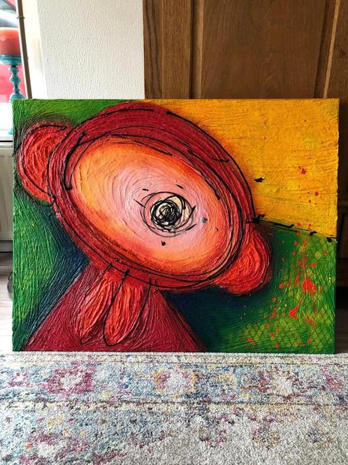 Oud structuur-schilderij 'je lange blonde haar' WEG IS WEG, Antiek en Kunst, Kunst | Schilderijen | Modern, Ophalen