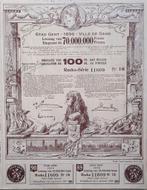 Stad Gent - 1896 !! - obligatie van 100fr - reeks 11609, Verzenden, Voor 1920, Aandeel
