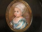 Portrait miniature ancien peint à la main bébé /13, Enlèvement ou Envoi