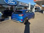 Ford Puma Titanium 5D 1.0i 125PK A7, Auto's, Ford, Stof, Blauw, Bedrijf, 5 zetels