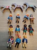 Playmobil 3 paarden met poppen cowboys en indianen, Ophalen of Verzenden, Gebruikt, Los Playmobil