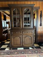 Eiken vitrinekast, Huis en Inrichting, Kasten | Vitrinekasten, Ophalen, Eikenhout, Met deur(en)