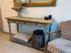 Sidetable / console merk Bristol massief eiken blad, Ophalen