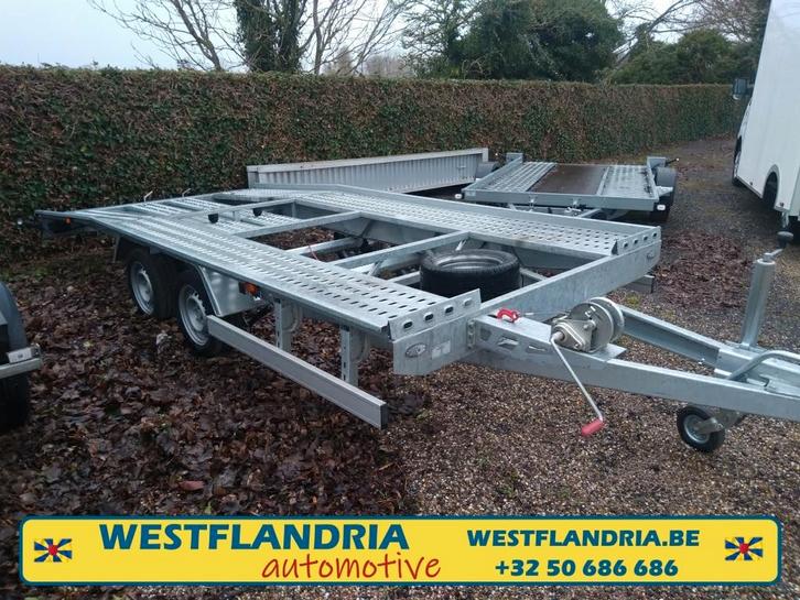 Remorque-porte voiture 2700 kg/450 cm, septembre 2025, Autos : Divers, Remorques, Enlèvement