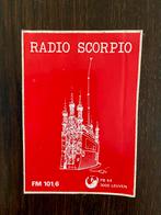 Sticker Radio Scorpio Leuven - jaren 1980, Verzamelen, Ophalen of Verzenden, Zo goed als nieuw