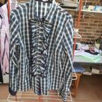 Blouse ruit blauw groen Christiana C. mt 50, Overige kleuren, Maat 46/48 (XL) of groter, Nieuw, Ophalen of Verzenden