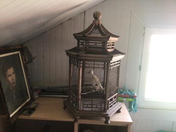 Antieke Chinese vogelkooi, Enlèvement, Comme neuf, Bois, Cage à oiseaux