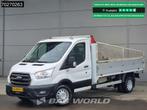 Ford Transit 130pk Open Laadbak Dubbellucht Trekhaak Airco C, Auto's, Bestelwagens en Lichte vracht, Euro 6, 4 cilinders, Wit