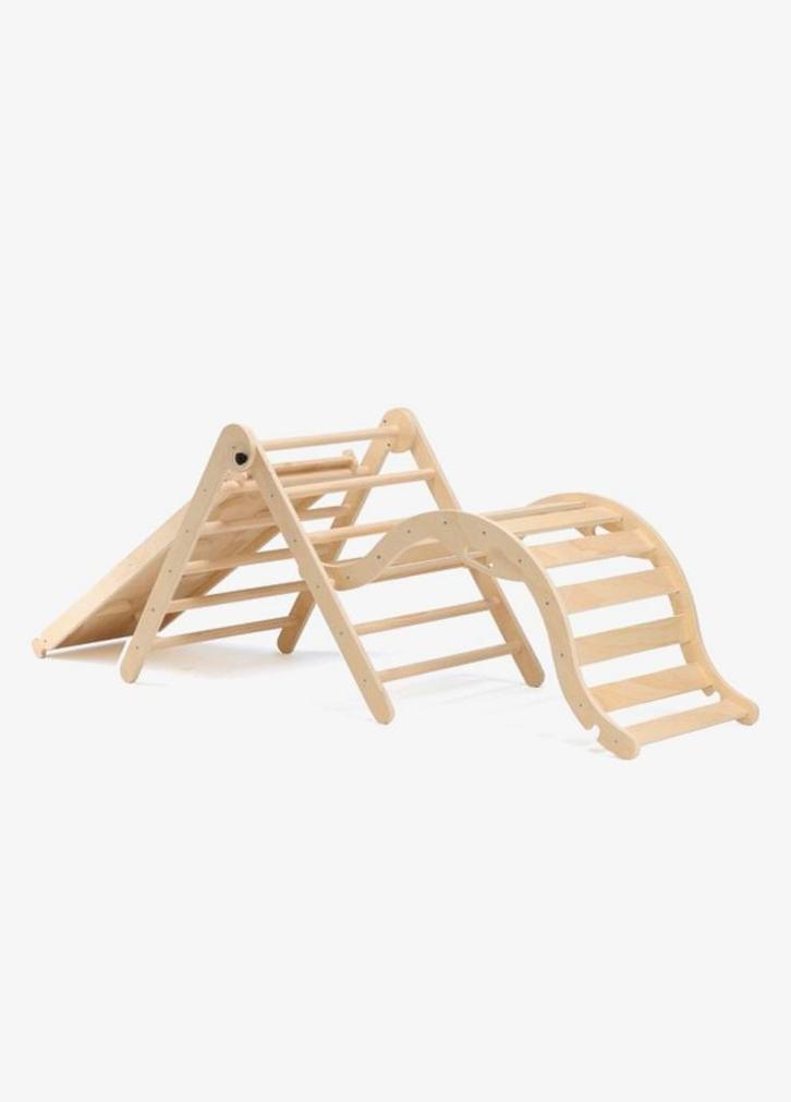 Structure de jeux Montessori en bois avec arche & toboggan, Enfants & Bébés, Jouets | Jouets en bois, Comme neuf, Enlèvement