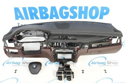 Airbag kit - Tableau de bord cuir noir brun HUD BMW X5 F15, Autos : Pièces & Accessoires, Tableau de bord & Interrupteurs, Utilisé