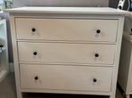 Commode blanche Hemnes 3 tiroirs, 108x96cm, Huis en Inrichting, Ophalen, Zo goed als nieuw