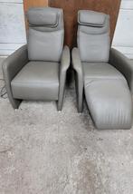 2 relaxzetels elektrisch leder Mazurka, Ophalen, Eenpersoons, Minder dan 75 cm, Leer