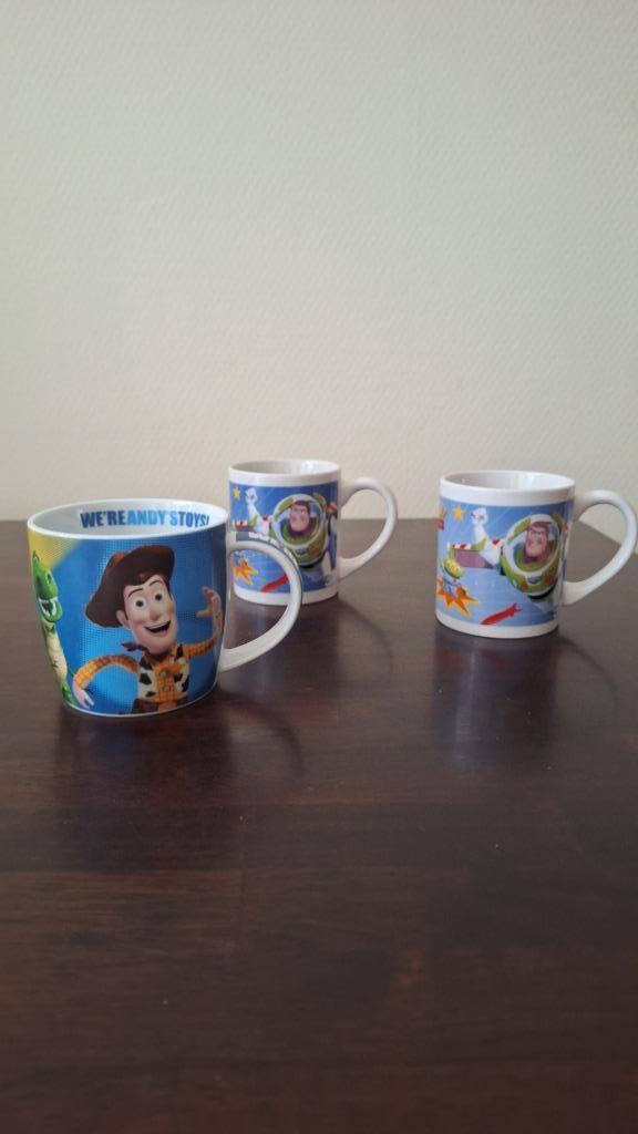 Disney TOY STORY 3 tassen mokken Woody Buzz Lightyear, Maison & Meubles, Cuisine | Vaisselle, Comme neuf, Tasse(s) et/ou soucoupe(s)