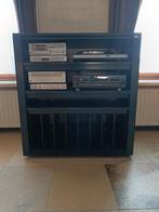 Zwarte kast voor stereoketen/platenspeler - merk Interlübke, Huis en Inrichting, Ophalen