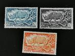 Afrique Equatoriale Française 1947 - rhinocéros, Animal et Nature, Enlèvement ou Envoi, Non oblitéré