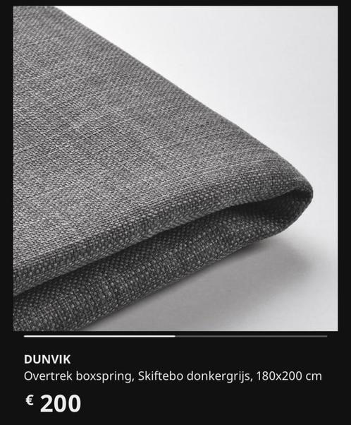 IKEA Dunvik Boxspring Overtrek Donkergrijs 180x200, Maison & Meubles, Chambre à coucher | Linge de lit, Comme neuf, Autres types
