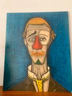 Bernard buffet portret op hout - vintage, Antiek en Kunst, Kunst | Schilderijen | Modern, Ophalen