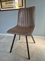 Mooie lederlook bruine (4) stoelen te koop, Huis en Inrichting, Stoelen, Ophalen, Zo goed als nieuw