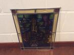 Glas in lood - decoratie - Stad Lokeren, Doe-het-zelf en Bouw, Ophalen, Minder dan 80 cm, Zo goed als nieuw, Glasplaat