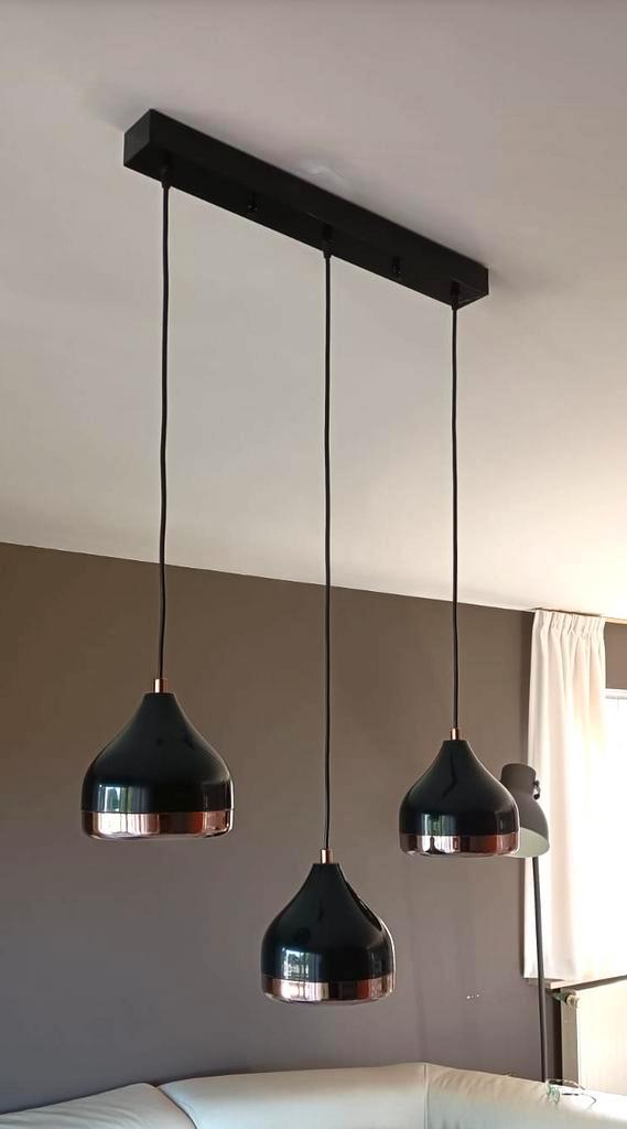 Zwarte Hanglamp Design, Huis en Inrichting, Lampen | Hanglampen, Zo goed als nieuw, Kunststof, Metaal, Ophalen