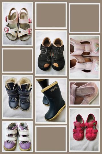 Set van 7 paar schoenen/slippers voor meisjes, p. 24