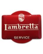 Lambretta service mooi emaillen reclame decoratie bord kado, Ophalen of Verzenden, Zo goed als nieuw, Reclamebord