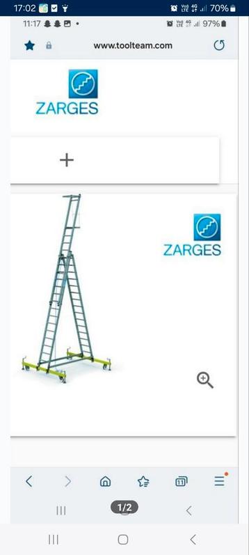 Ladder met werkplatform, dringend weg beschikbaar voor biedingen