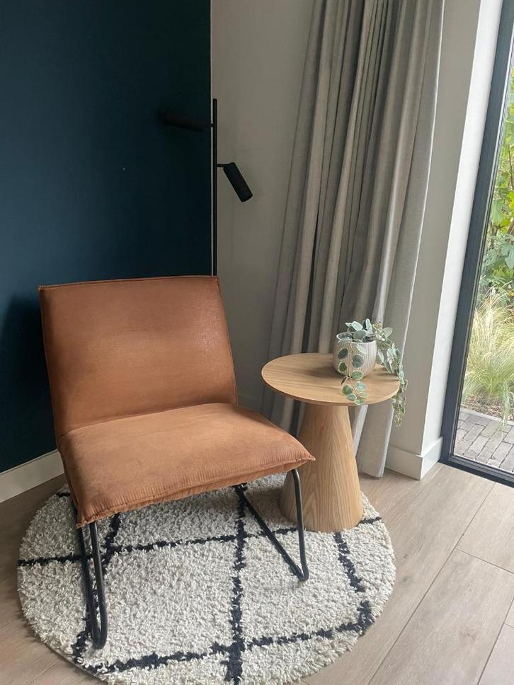 Cognac fauteuil in zeer goede staat, Huis en Inrichting, Fauteuils, Zo goed als nieuw, Metaal, 100 tot 125 cm, 75 tot 100 cm, Ophalen