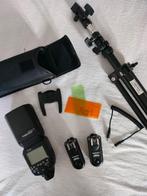 Pakket flitser Yongnuo 600EX-RT + accessoires, Enlèvement, Comme neuf, Autres marques, Inclinable
