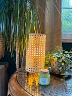 Lamp bamboe rotan look, Ophalen, Kunststof, Zo goed als nieuw, Minder dan 50 cm