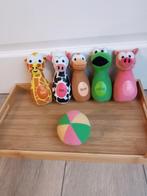 Bowling - 5 kegels met bedels + bal, Ophalen, Zo goed als nieuw