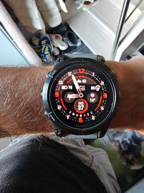 Garmin epix Pro Gen 2 Sapphire  47mm, Handtassen en Accessoires, Smartwatches, Zo goed als nieuw, Android, Zwart, Afstand, Calorieverbanding