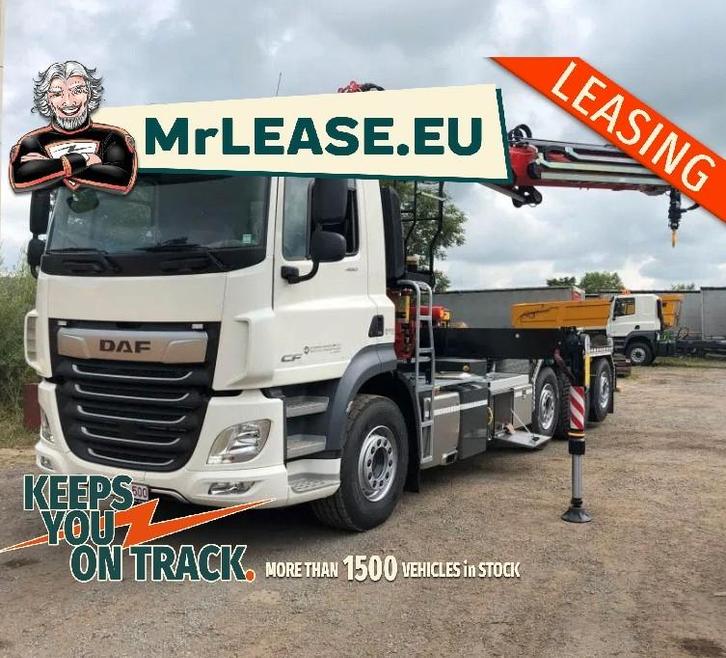 LEASING CONTAINER HAAKSYSTEEM + KRAAN DAF C FASSI, Auto's, Vrachtwagens, Bedrijf, Te koop, DAF, Diesel, Euro 6, Automaat, Dealer onderhouden