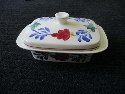 Antiek porselein  Botervloot decor Boerenbont   SPHINX, Huis en Inrichting, Keuken | Servies, Gebruikt, Kom(men), Boerenbont, Porselein
