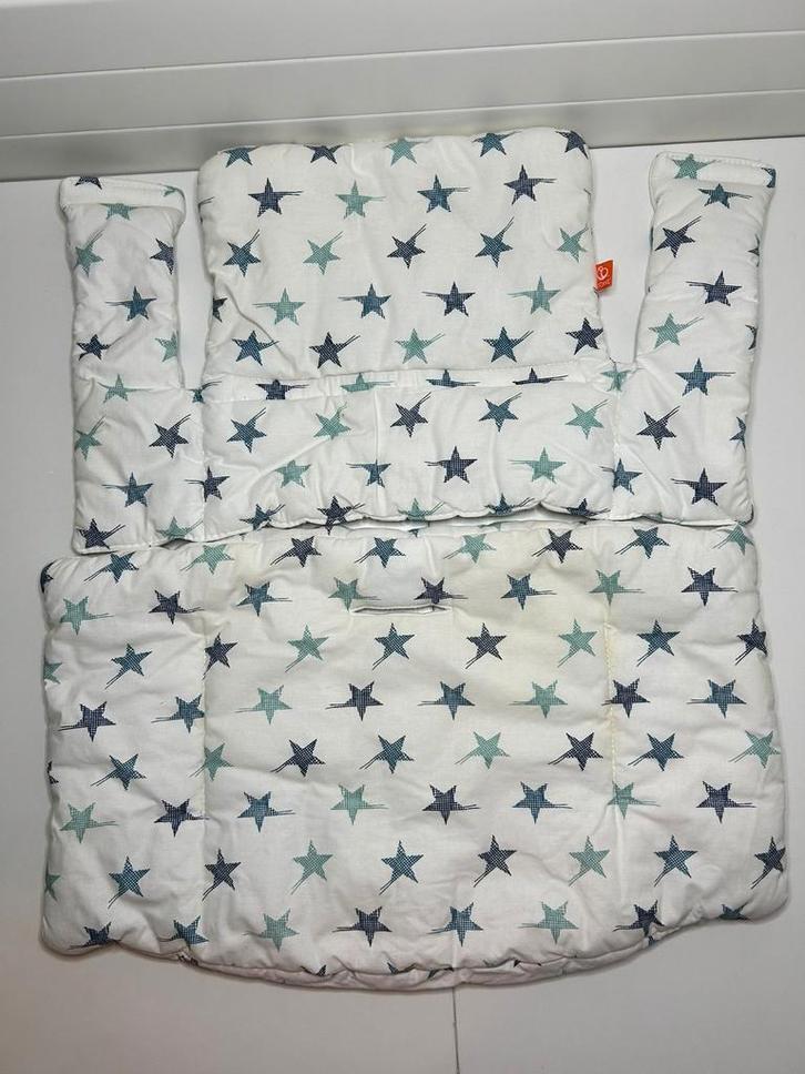 Stokke Tripp Trapp Kussenset Hoes wit met blauwe sterren, Kinderen en Baby's, Kinderstoelen, Gebruikt, Ophalen