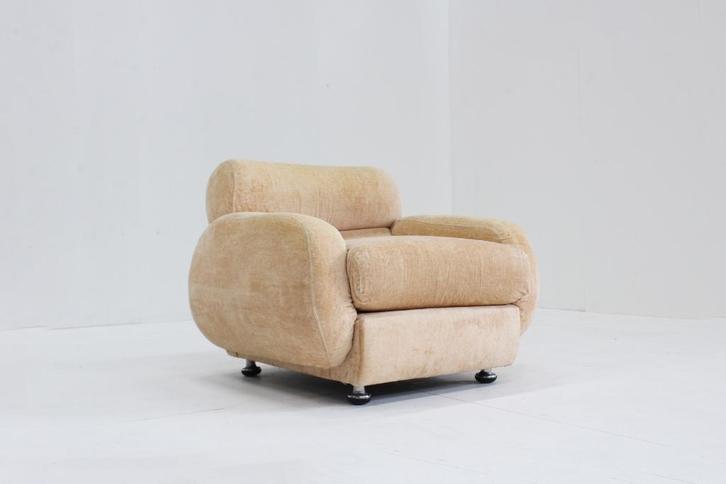 Vintage Italiaanse fauteuil jaren 70, Antiek en Kunst, Antiek | Meubels | Stoelen en Sofa's, Ophalen